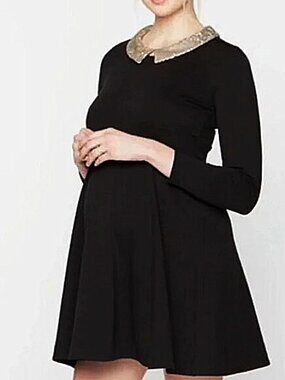 Rachel Zoe for Pea in the Pod Sequin Collar Maternity Dress- Sz. Sm